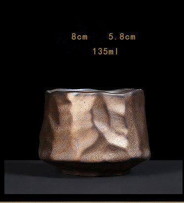 JIA-GUI LUO taza de té japonesa de cerámica taza de café juego de tazas de té de viaje horno de té transformada taza Maestro de cerámica dorada I065: C