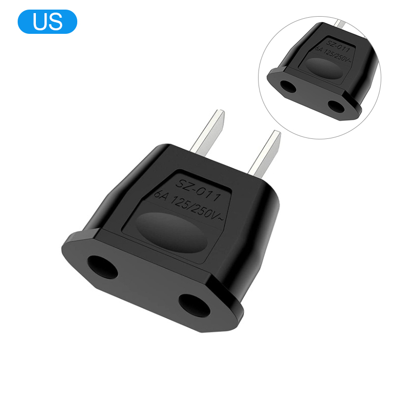 US-Buchse auf EU-Stecker, Steckdose, Reiseladegerät, Steckdosenadapter, USA auf Europa, europäische Verordnung, Ladekonverter-Stecker: WHITE