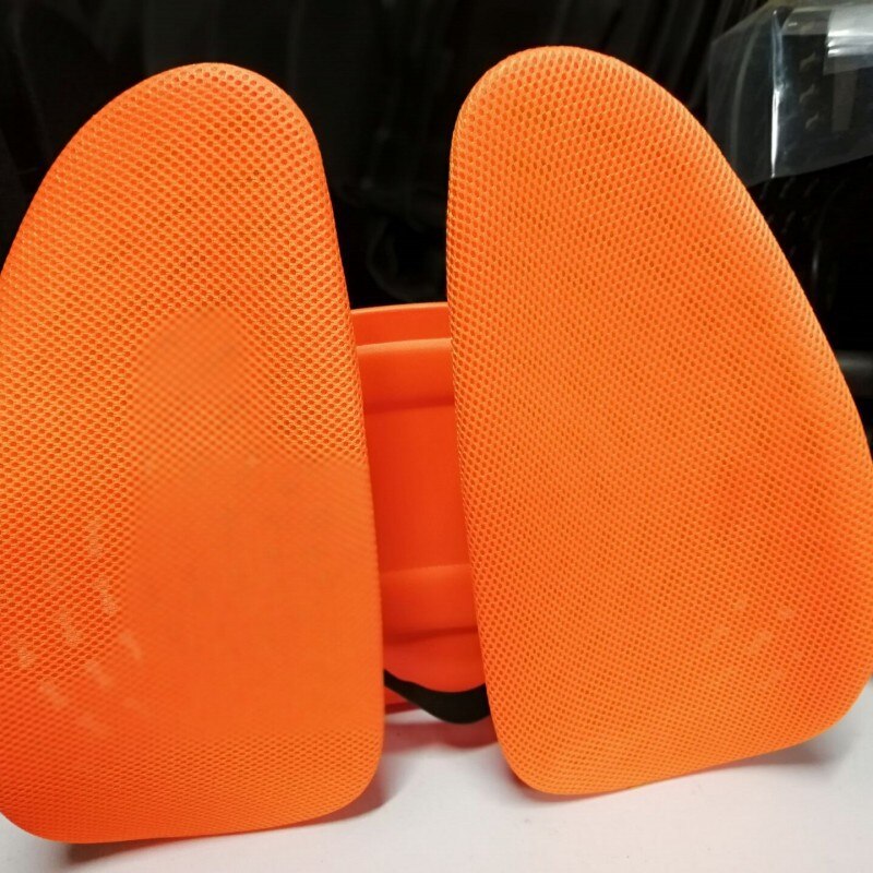 Sommer åndbar lændestøtte til autostol kontor kontorstol lindring smerte talje rygstøttepude 4 farver: Orange med låg