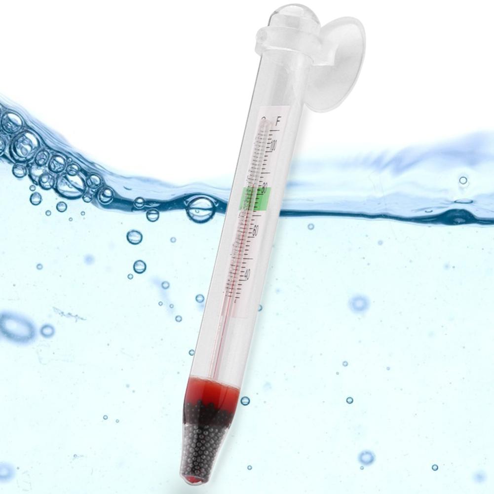 Glasstube-termómetro para acuarios y peces, vidrio superfuerte, observación más clara, temperatura, sumergible, decoración de tanques de succión
