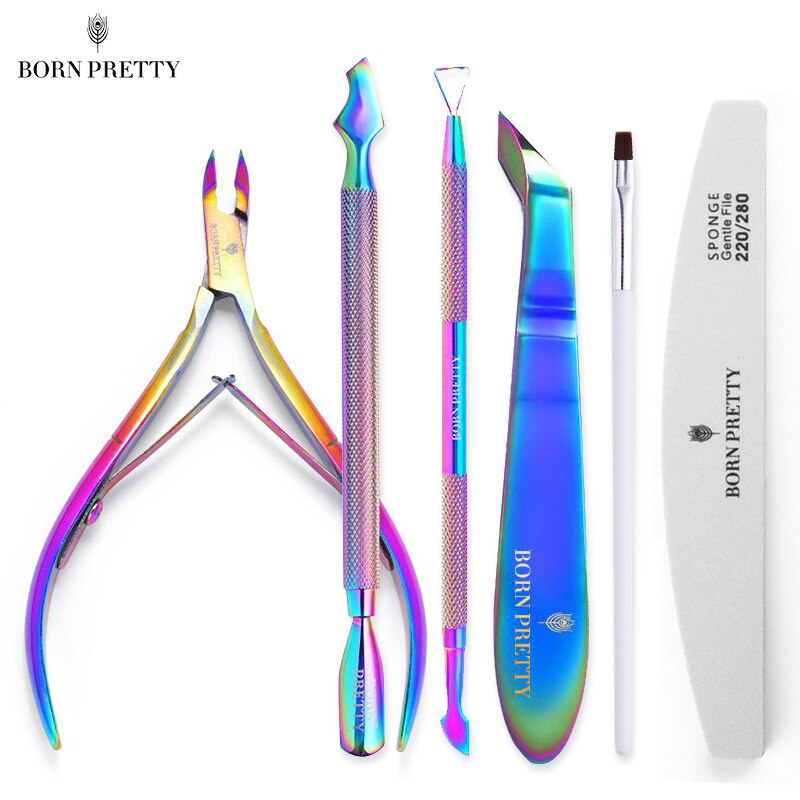 BORN PRETTY Cuticle Nippers Nail Art Scissors Cuticle Clippers Trimmer Dead Skin Remover Stainless Steel Cutters Nails Tool