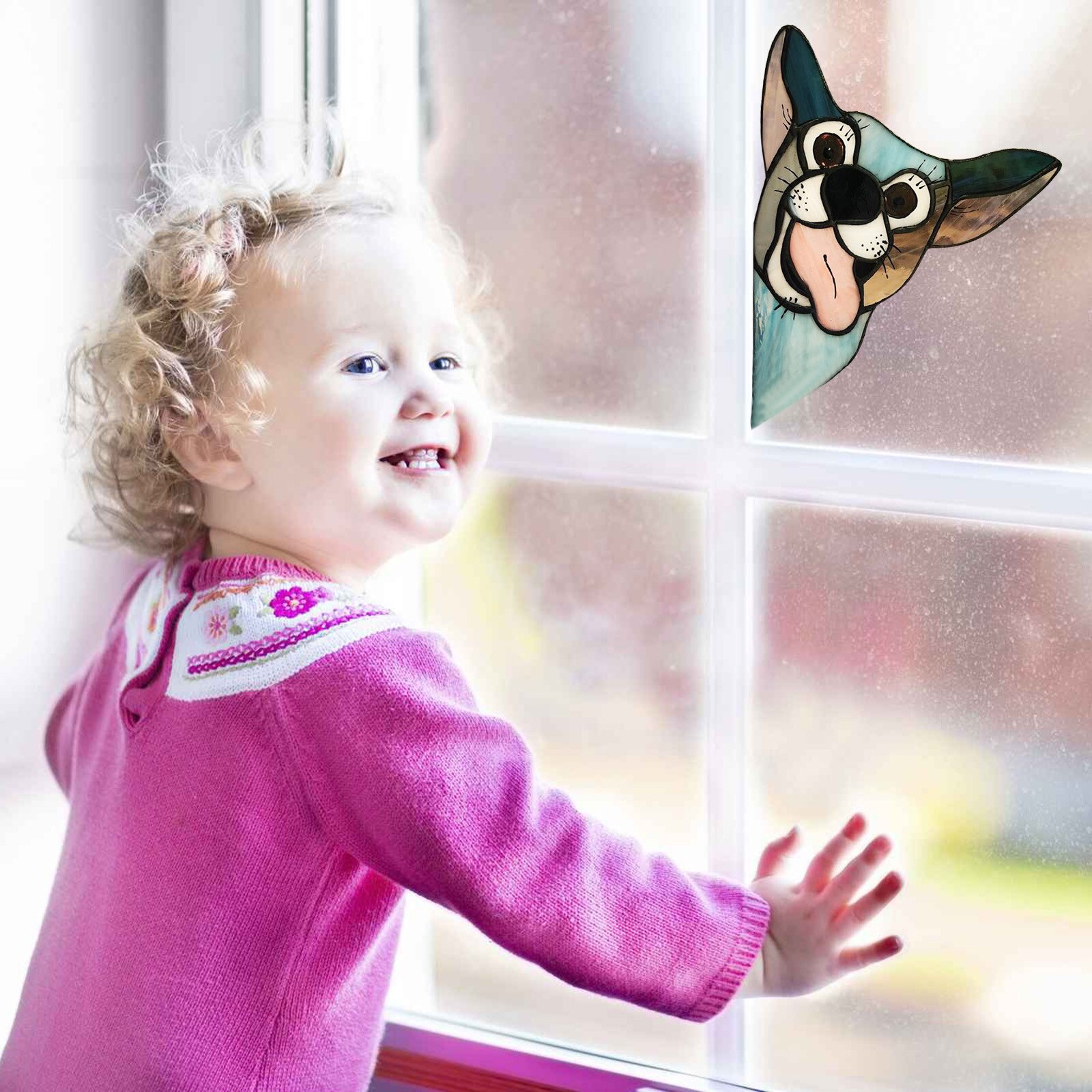 2PC Removable Funny Personality Interest Pet Stickers Home Window Wall Ornament наклейки Waterproof Decorative Stickers