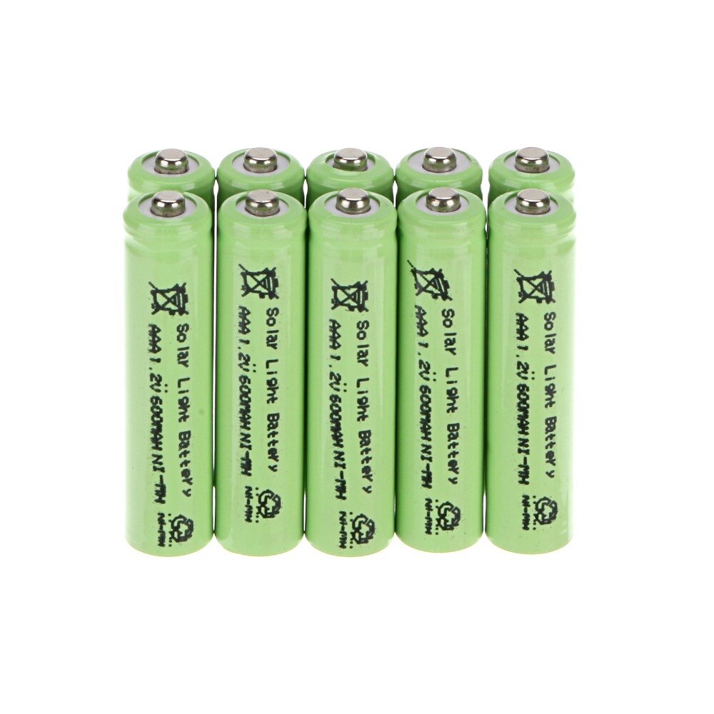 solar battery! 10 PCS AAA Solar Light Batteries Rechargeable 1.2V 600mAh For Garden Lights