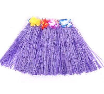 Falda Hawaiana para niños, suministros de , ropa hawaiana, colorida, para baile, ropa de escenario, Falda de baile: purple