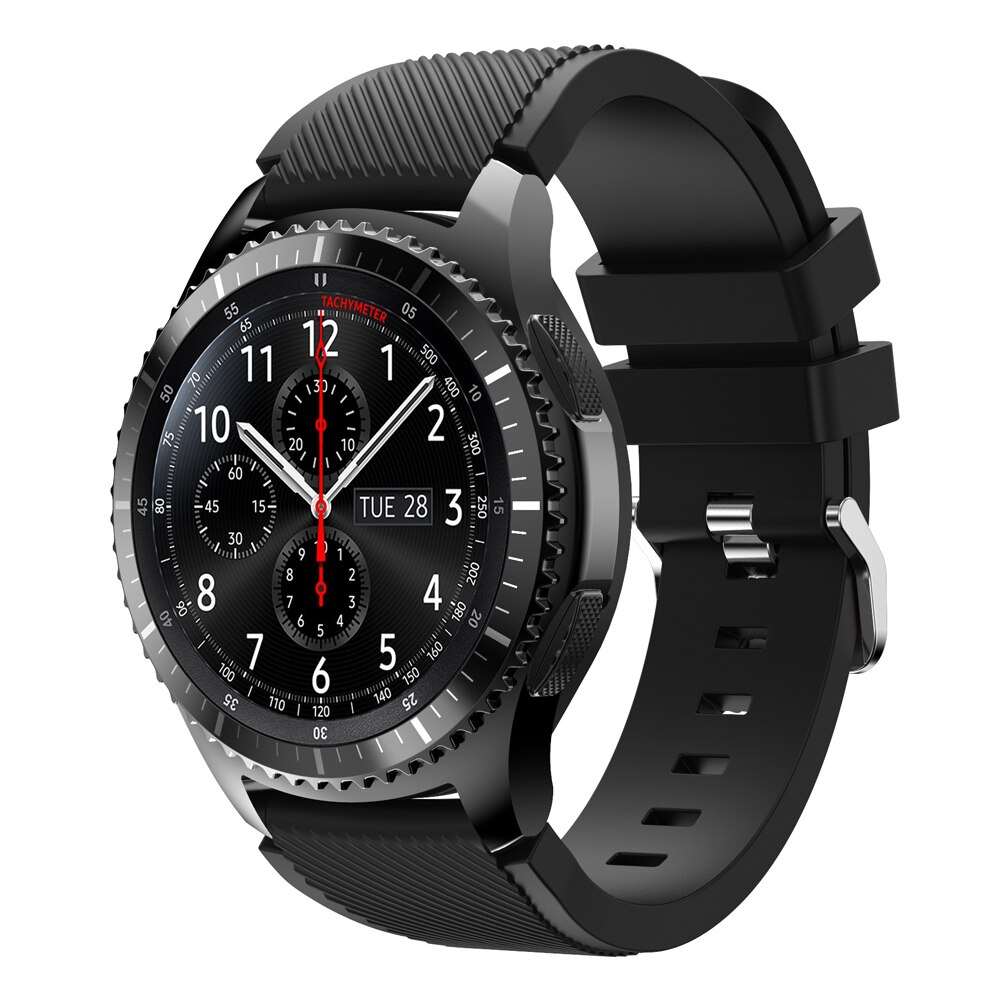 Til galaxy ur 46mm rem til samsung gear  s3 frontier classic 22mm urbånd gummi silikone armbånd huawei ur gt rem