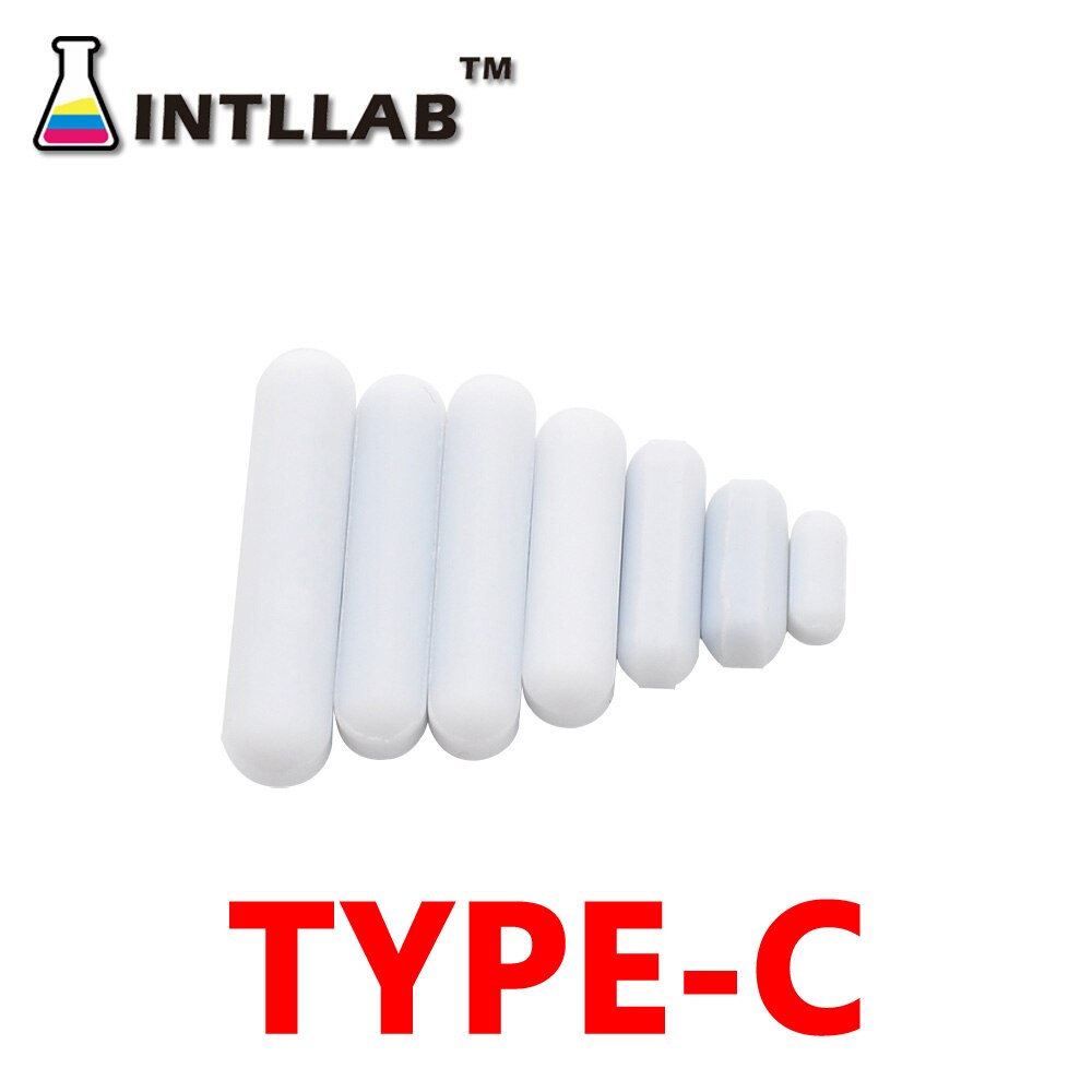 INTLLAB 7pcs Mixed Size Stir bar PTFE Magnetic Stirrer Mixer Stir Bars: TYPE C 7PCS