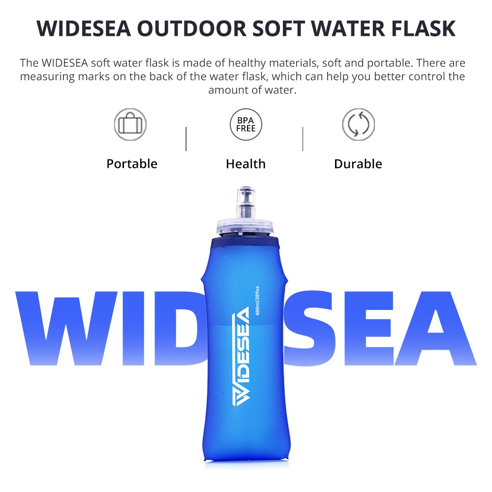 Widesea Camping 600Ml Zacht Water Fles Drinken Sport Opvouwbare Tas Kolf Outdoor Running Hydration Pack Taille Fiets Bpa Gratis