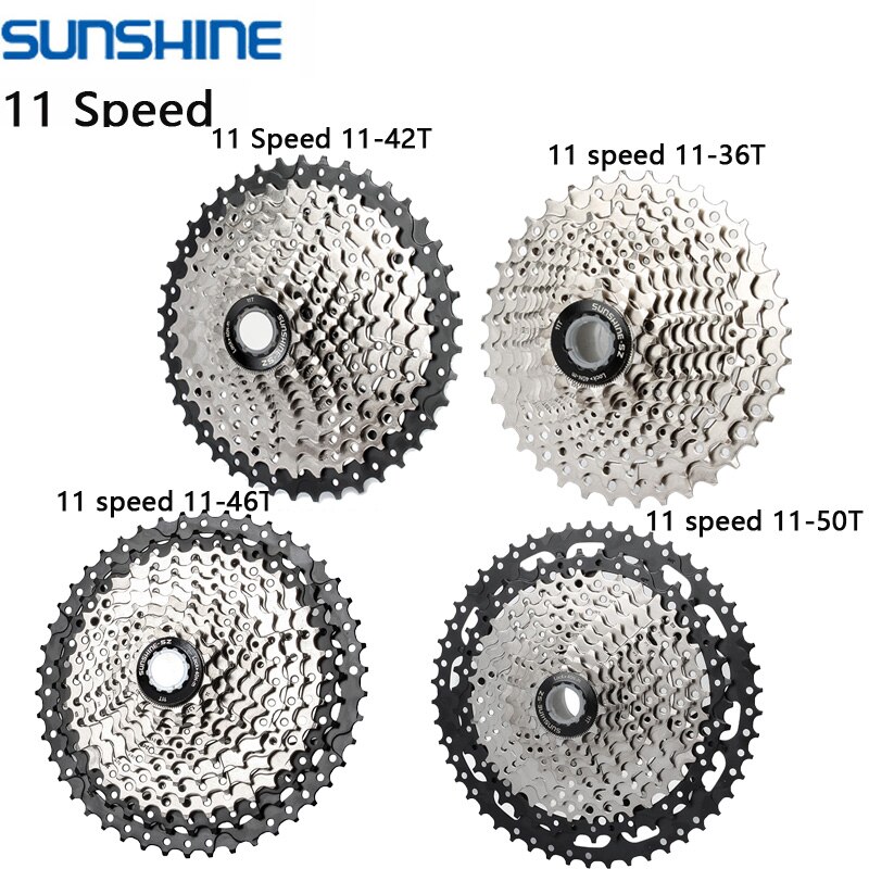 Sunshine 11 speed freewheel mtb mountainbike cykel kassette svinghjul 36/40/42/46/50t