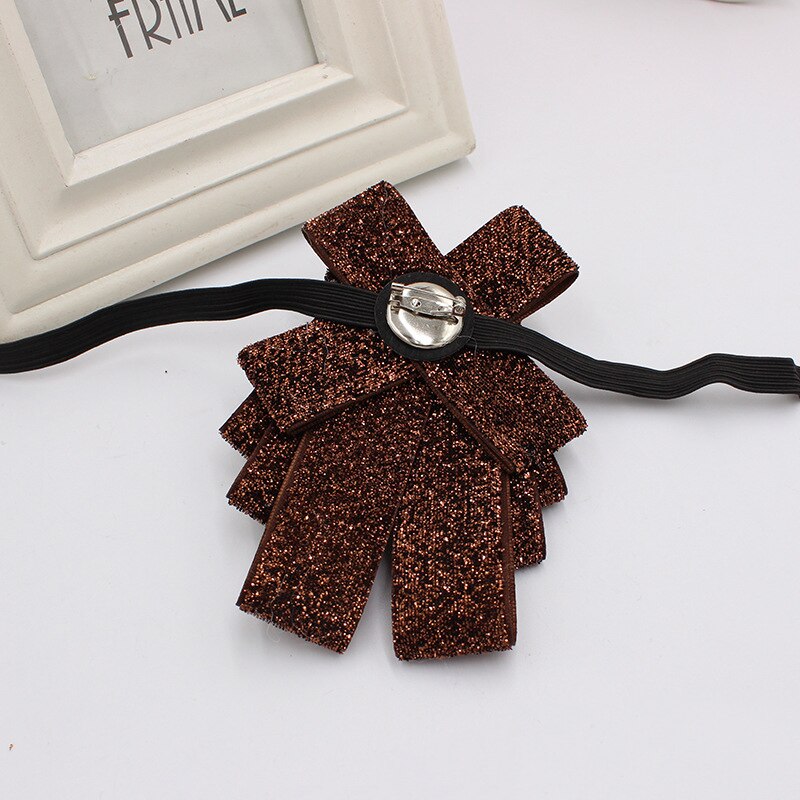 Britisk stil butterfly krave blomst imiteret perler sløje slips piger skoleuniform bank hals butterfly