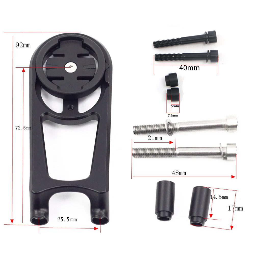 Fouriers Bike Computer Mount Stem GPS Camera Holder for GIANT Propel Tiger for Edge WAHOO Elemnt Bolt Mini MIO Bryton
