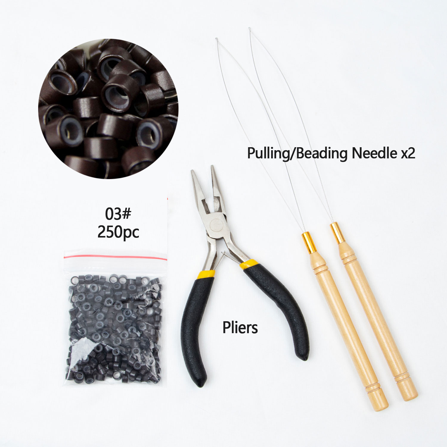 Microlink haarverlenging Metaal Stalen Tang I-tip haarverlenging micro nano ring haarringen Haartang microlink hair extensions: YELLOW