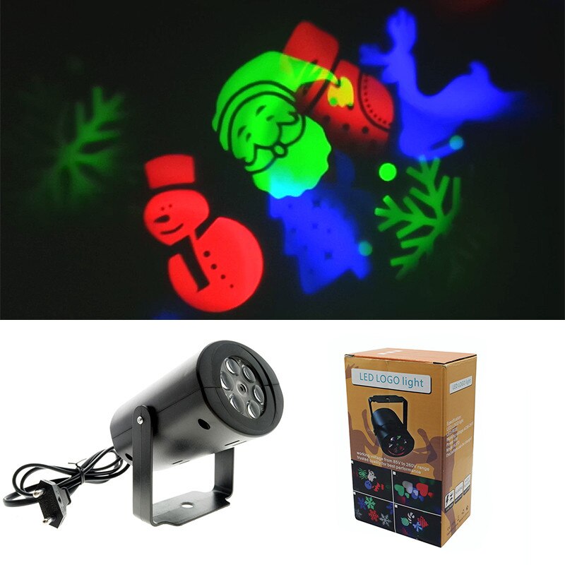 High Qualtiy LED Projector Flashlight Landscape Outdoor Xmas Party Garden Film Lamp 4 Pattern
