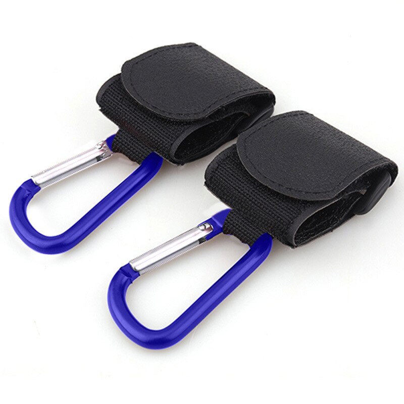 2 stuks/partij kinderwagenaccessoires multifunctionele baby bebes kinderwagen autohaak boodschappenwagen rekwisieten hanger metalen handige haak: Blauw