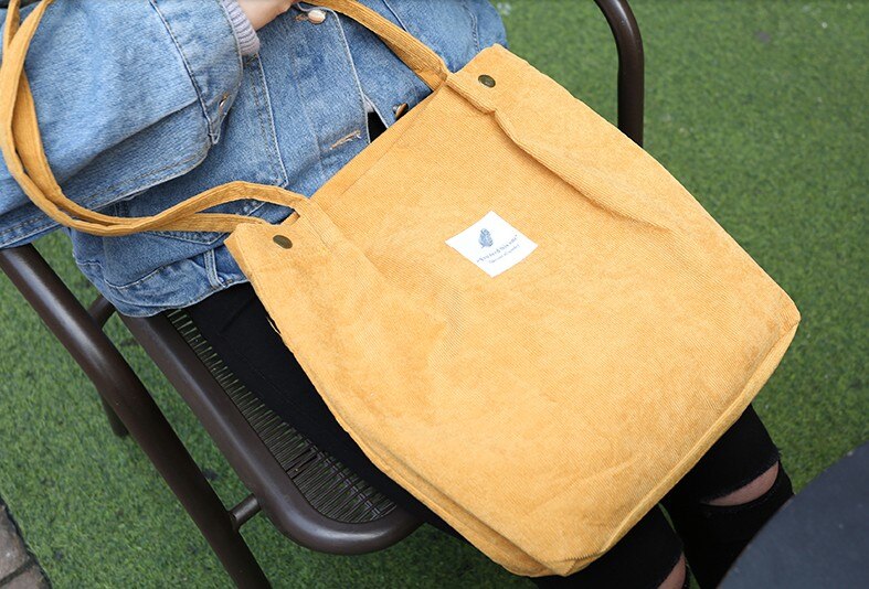 Canvas tas canvas tas vrouwelijke schouder student koreaanse versie van harajuku luie wind boodschappentas