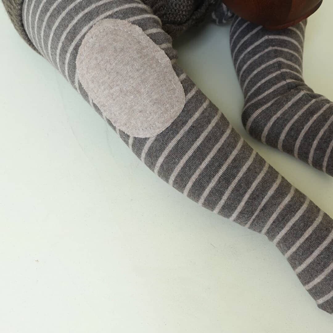 Ins höst vinter baby leggings rand baby leggins byxor baby kläder: Tunn brun / 90cm