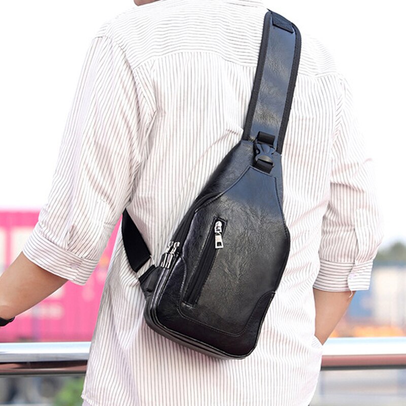 Multifunction Crossbody Bag for Anti-theft Shoulder Messenger Bags Unisex Waterproof Short Trip Shoulder Bag Pack: black