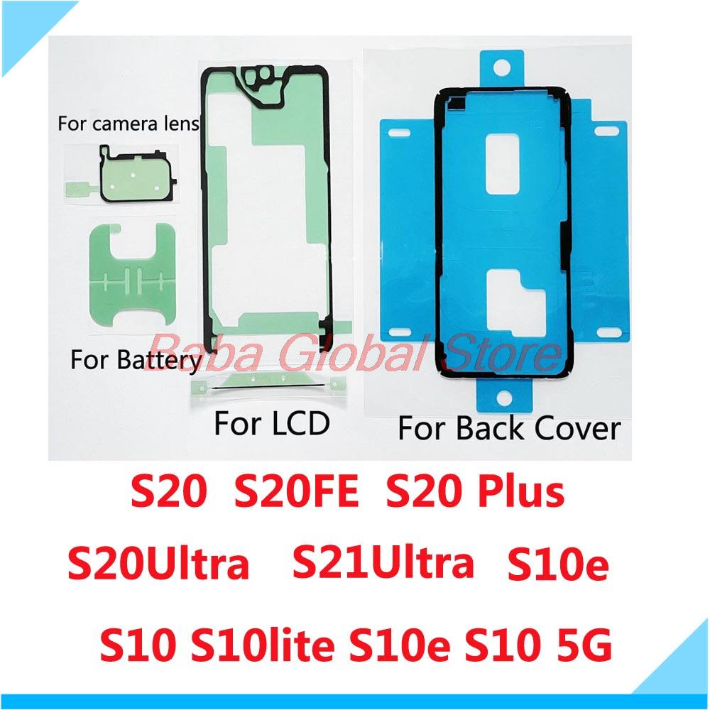 Voor Samsung Galaxy S21 + Plus S21U S20 Ultra Fe S10 Lite S10 5G Lcd-scherm Tape Back Batterij sticker Frame Camera Lens Lijm