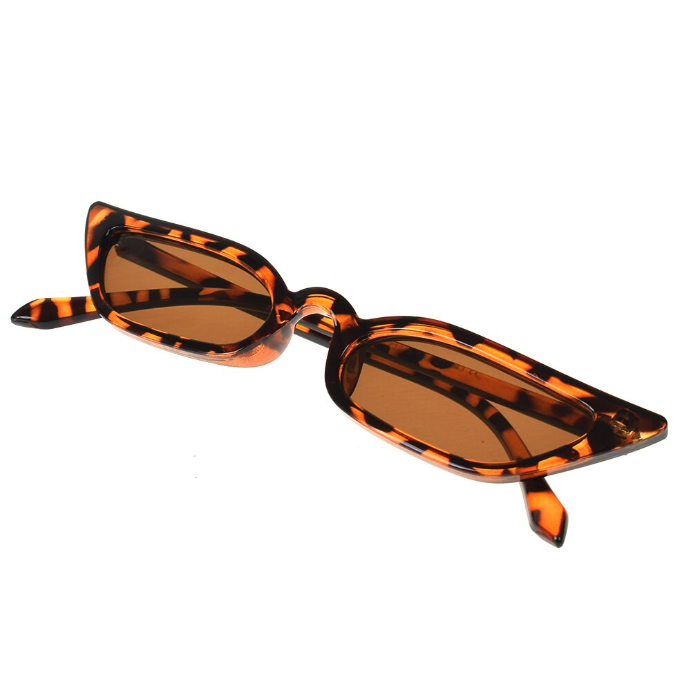 Women Cat Eye Sunglasses Small Vintage Eyewear Glasses Shades Uv400 Sunglass Eyewear: leopard