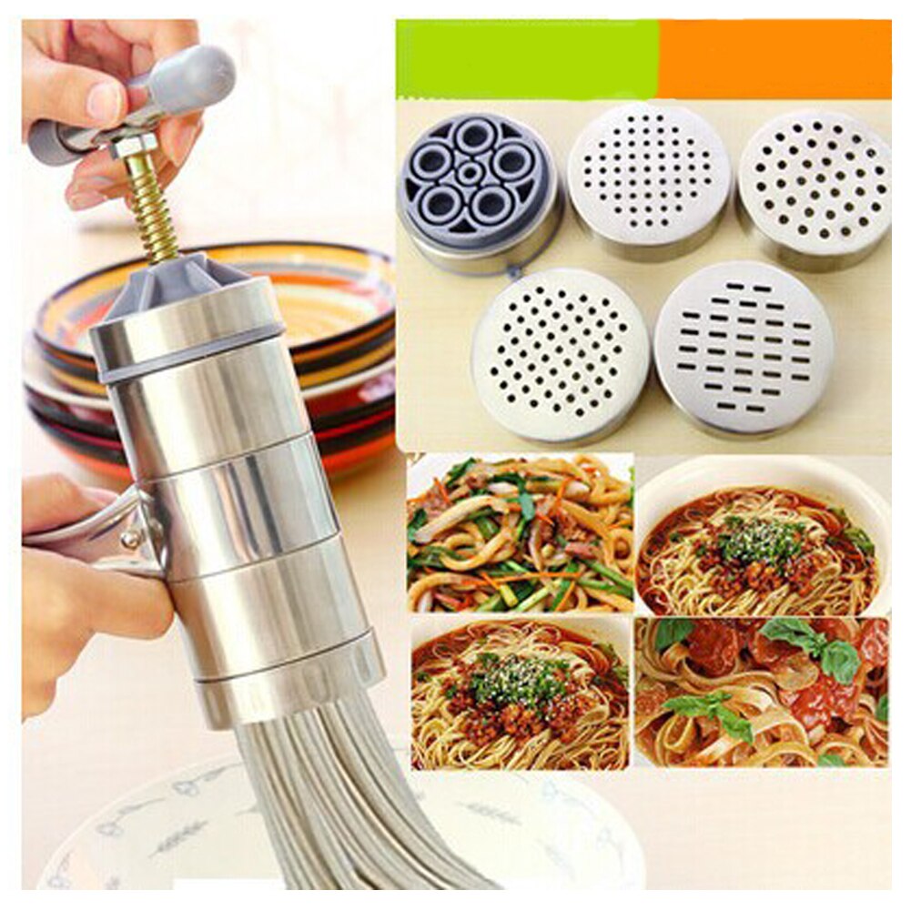 Roestvrij Staal Handmatige Noodle Maker Keuken Pasta Spaghetti Druk Pates Machine Groente Fruit Juicer Persmachine