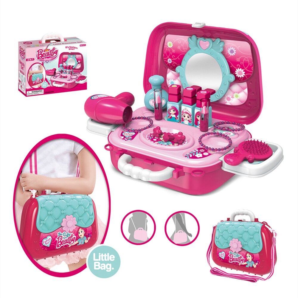 Kit cosmétique de Simulation pour enfants, jeu de rôle de 20 pièces, joli salon de beauté, outil de maquillage, Puzzle, jouet éducatif pour filles et garçons