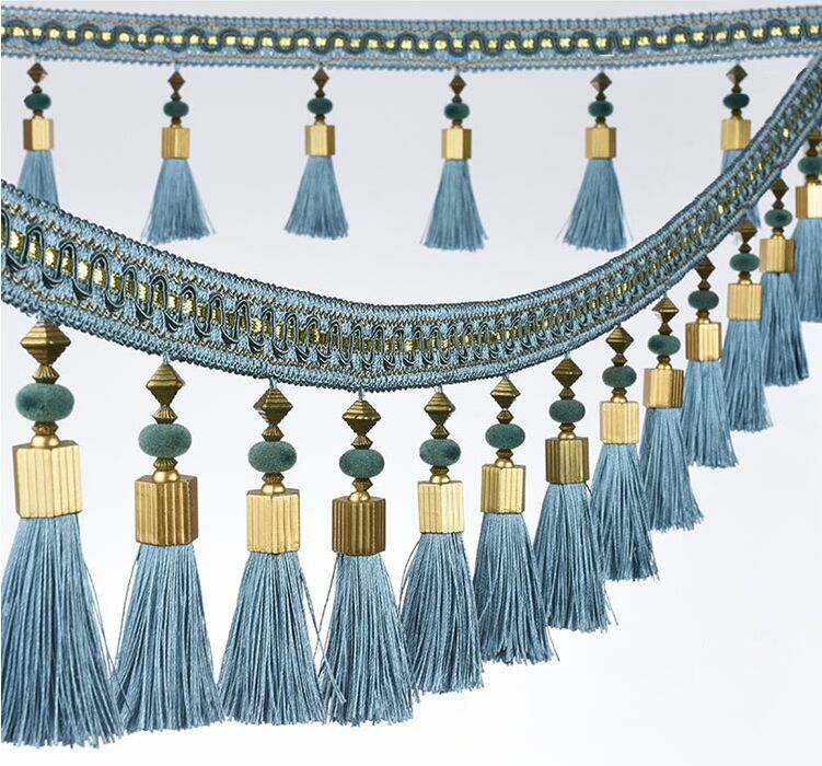 3M Kwastje Kralen Fringe Rand Gordijn Accessoires Trim Kant Boho Bekleding DIY Party Opknoping Ring Koorden Ambachten Naaien Decor: Army Green