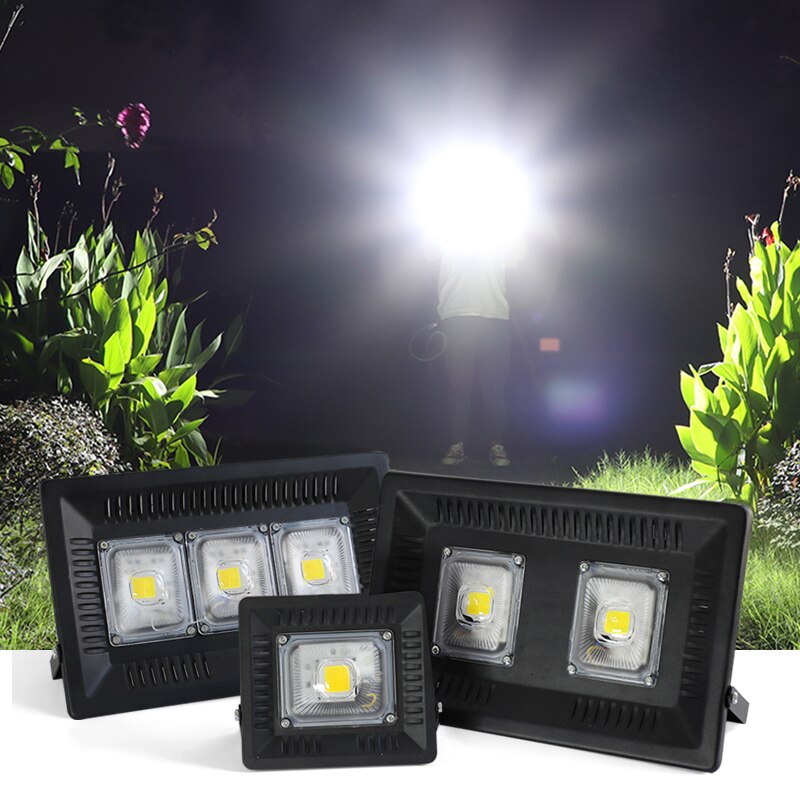 Foco de foco LED COB, 220V, 150W, 100W, 50W, impermeable, IP65, luz de cultivo, farola, iluminación exterior, Reflector de gran potencia