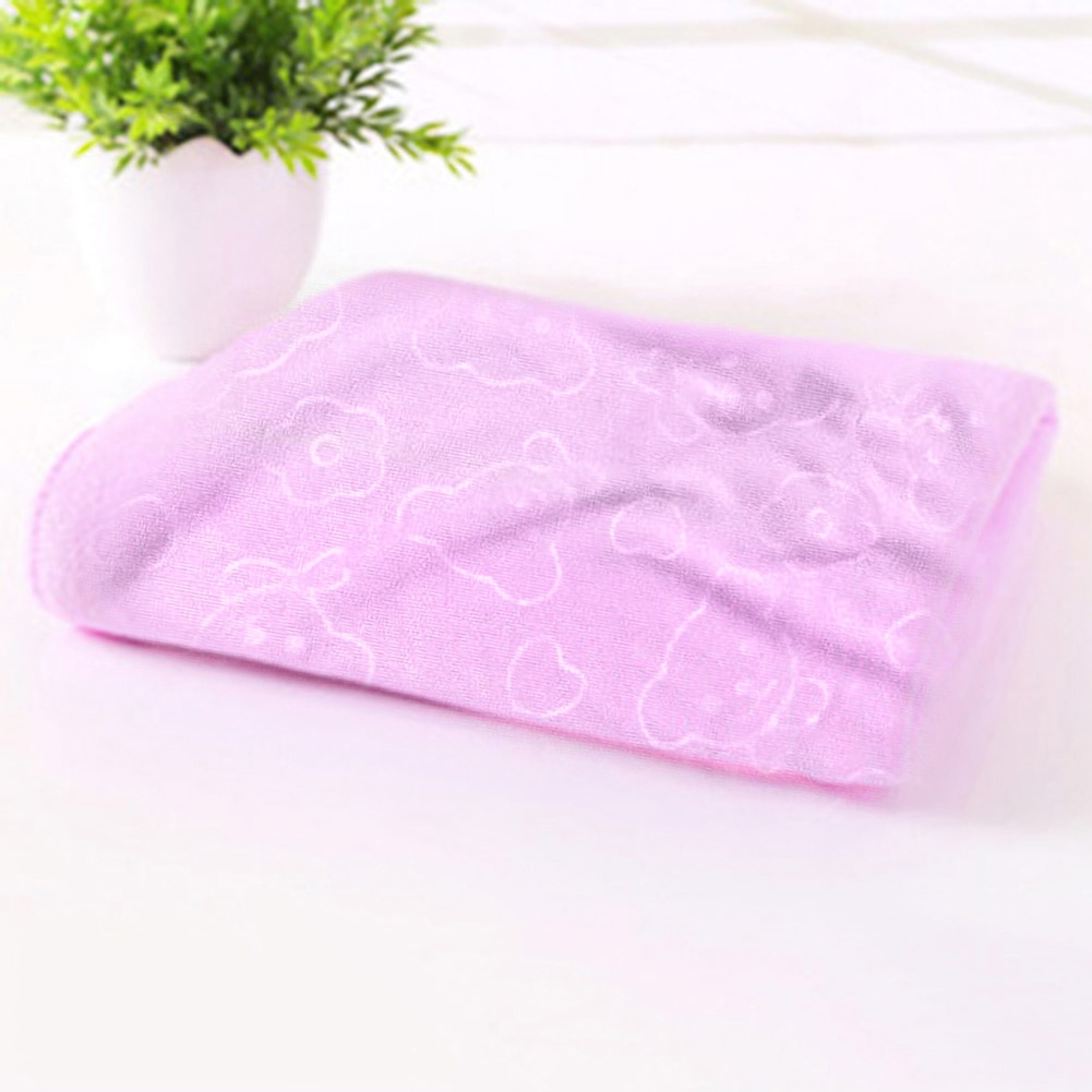 Toalla de limpieza de microfibra suave para coche, herramienta de lavado automático, paño de limpieza de secado rápido 35x75 cm, toalla de playa, toalla de verano duradera y fría: Rosa