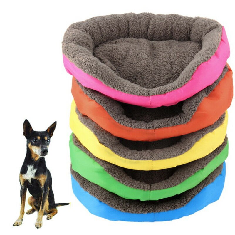 Small Large Pets Mat Dogs Warm Nest Beds Kennel Blue Orange Rose Green Round Plush Cat Bed House Pet Cat Puppy Mat