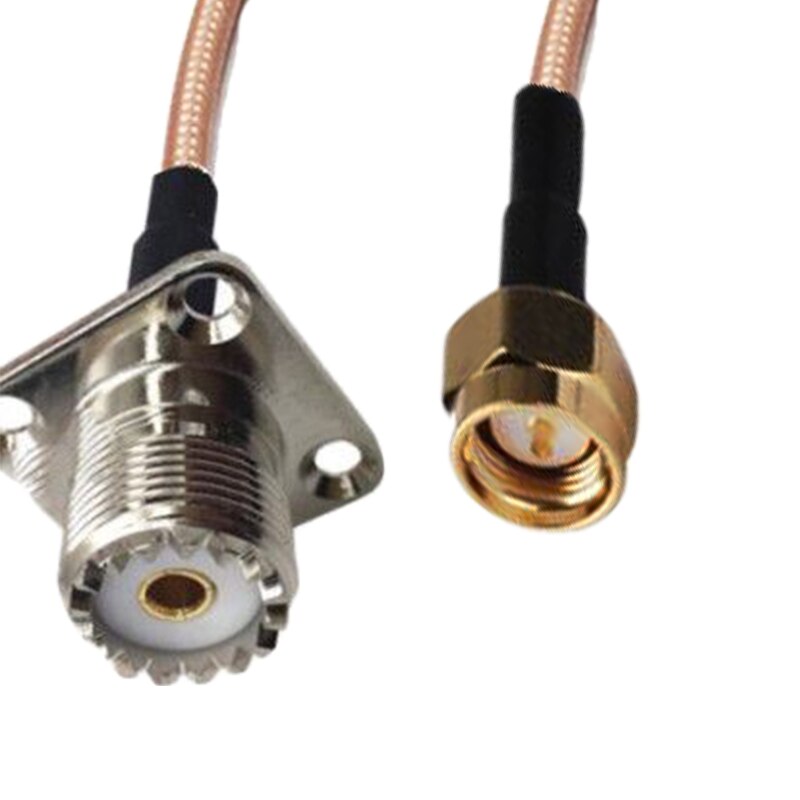 SMA macho a UHF SO239 hembra 4 agujeros brida Panel montaje conector RF Cable Coaxial RG142 1 m 3 m 5 m 10 m
