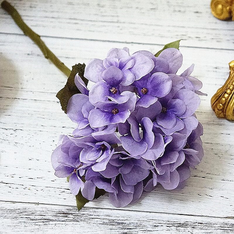 1 Bundel Zijde Kunstbloemen Hortensia Herfst Vazen Voor Home Decor Festival Decoratieve Bloem Bruiloft Bloem Muur Set: G