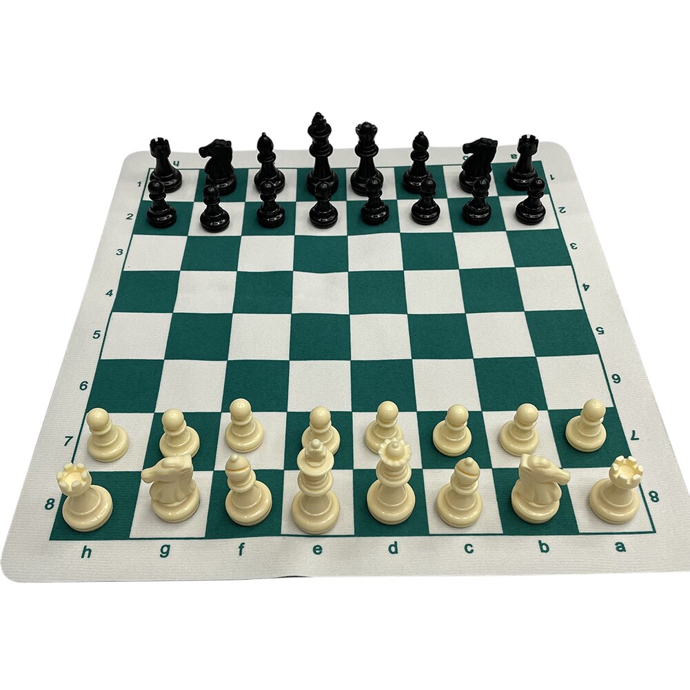 1PC PU Leather Tournament Educational Chess Board Portable Foldable For Children&#39;S Educational Games Chessboard Without chess