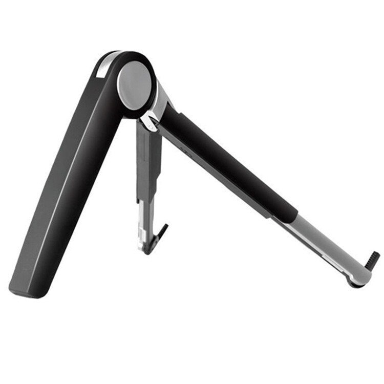 Foldable Aluminum Alloy Tablet Stand For 10-15 Inch Laptop 9-10 Inch Tablet Rotate Portable Tablet Holder Mount: Black