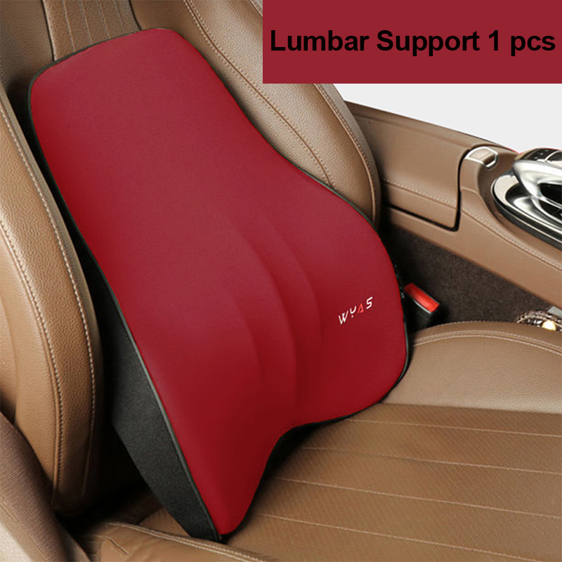 Car Lumbar Support Headrest Neck Pillow Support Universal Soft Neck Pillows Cushion Car Memory Foam Lumbar Pillow Back Support: green