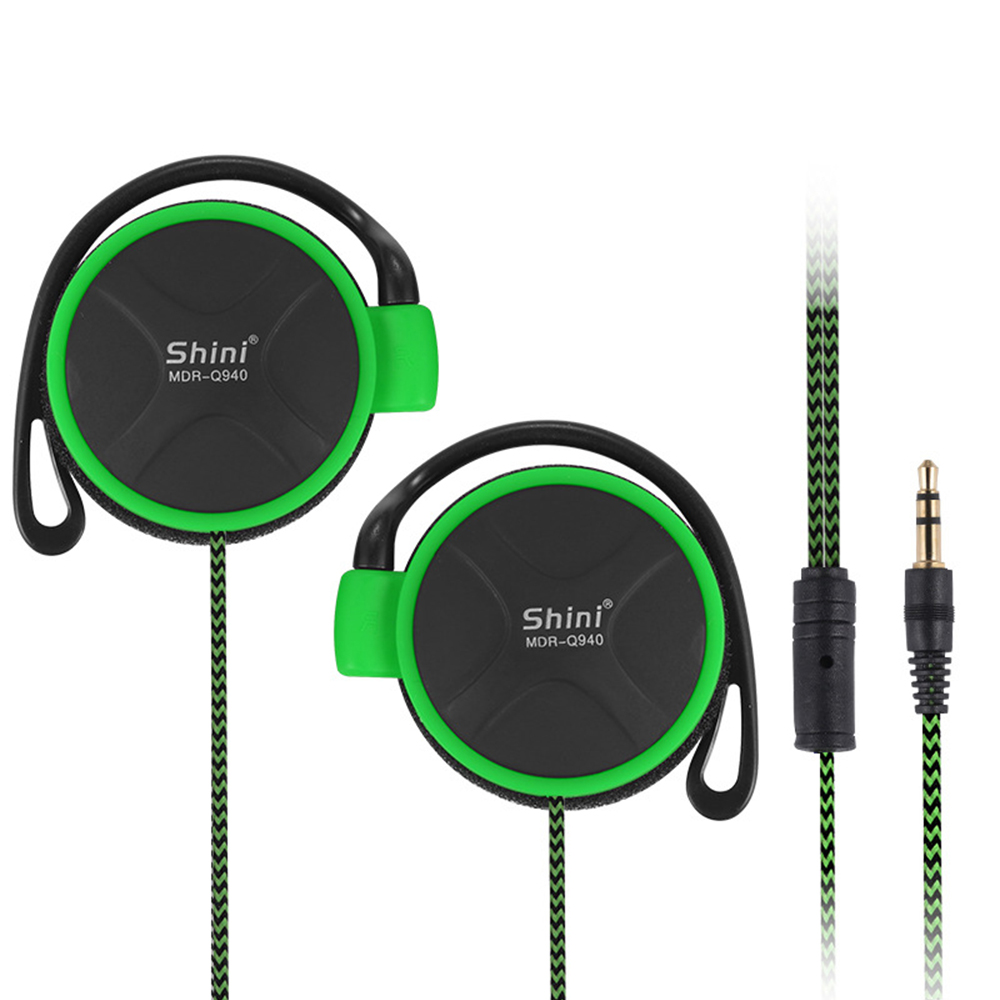 Original SHINI Q940 3.5mm Headphones Stereo Bass Music Earphone Ear Hook Headset fone de ouvido For MP3/4 Computer Mobile Phone: PURPLE