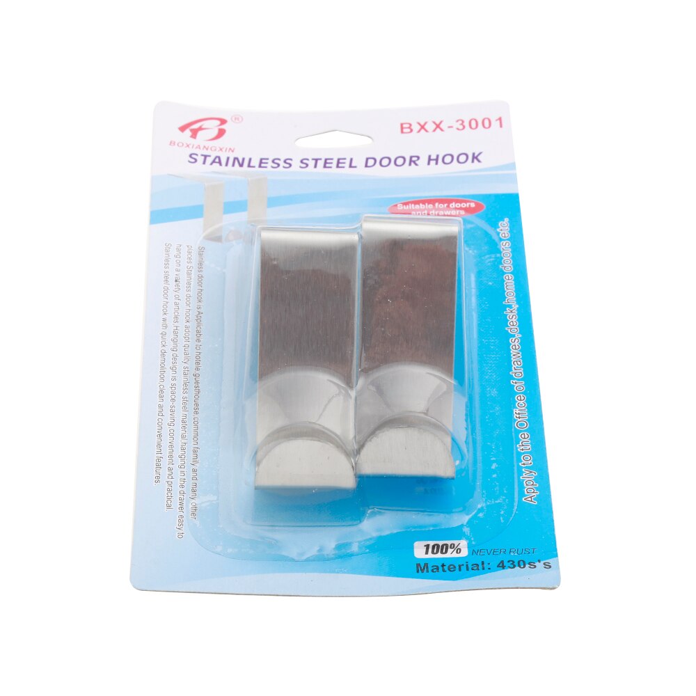 Gancho de almacenamiento de acero inoxidable para el hogar, colgador de 2 piezas para ducha sobre la puerta, para baño, cocina