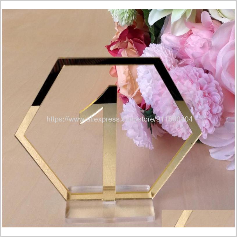 Tafel Nummer Borden Voor Bruiloft Party Decor, Zilver Of Goud Acryl Nummer, Romeinse Cijfers Geometrische Middelpunt