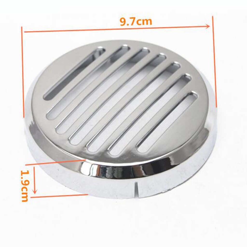 Motorcycle 3.5 Horn Chrome Round Slotted Grille Car Horn Cover Fit For Honda Shadow VT1100 /750/600 VTX1300C1800C VT VF750