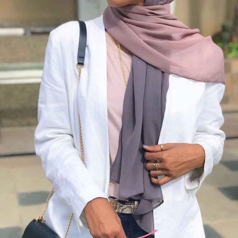 Hijab en mousseline de soie imprimé, foulard en mousseline de soie délavé et perlé, long foulard malaisien, foulard musulman, couleurs unies, pour femmes