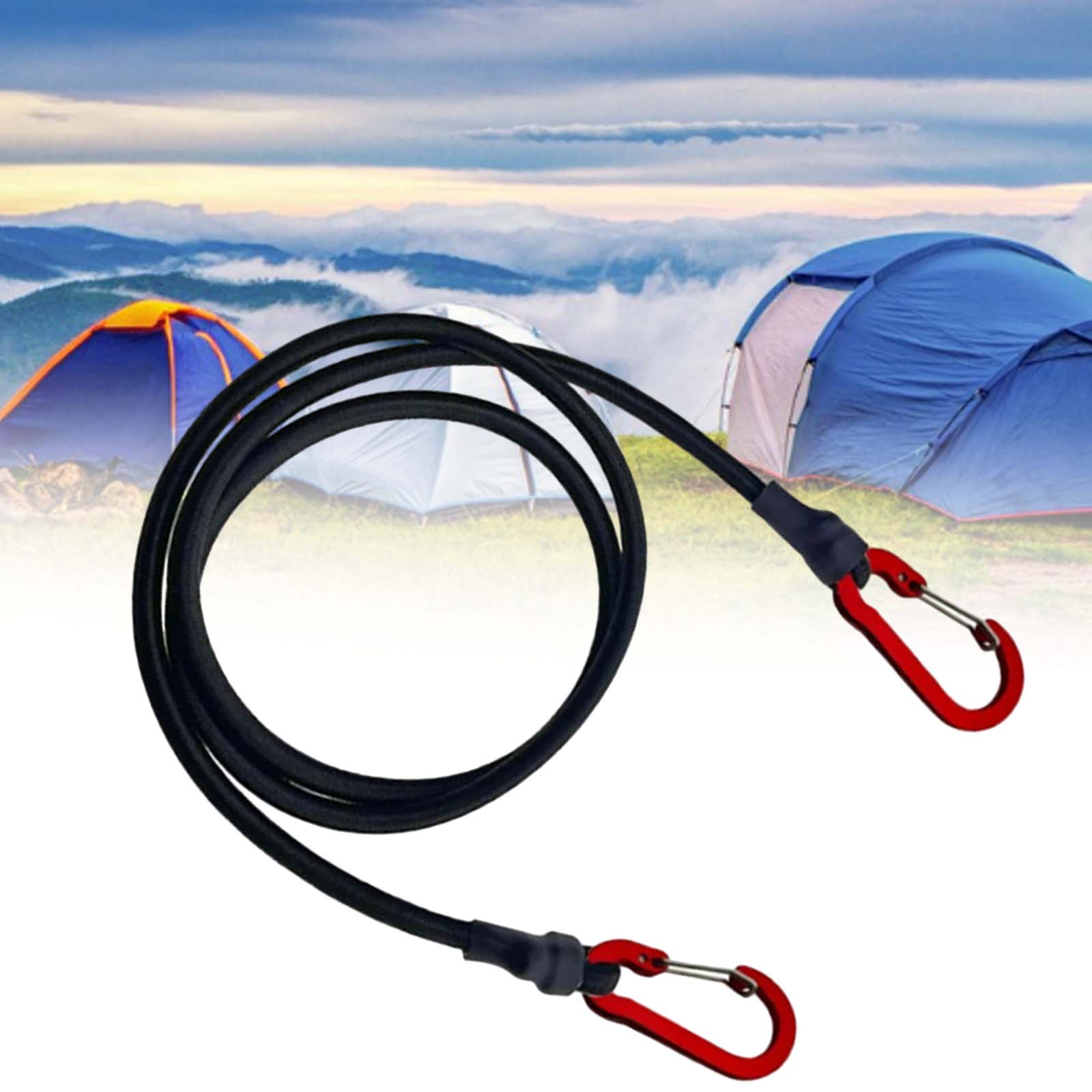 Cinghia elastica con ganci Corda per moto Corda per legare durevole Portapacchi per bicicletta Corde per imballaggio per bagagli da ciclismo Accessori da campeggio
