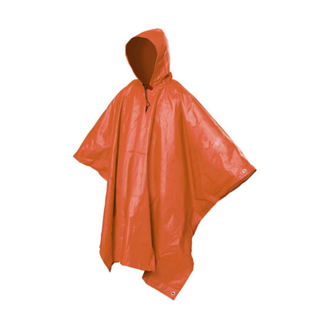 Wasserdicht Einteiliges Regen Mantel Poncho Cape Plane für Camping Wandern Multifunktionale Regen Mantel: Orange
