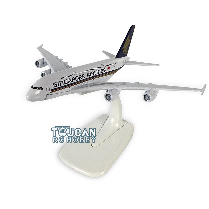 18CM Singapore A380 Aviation Airplane Display Airbus Airliner Static Model