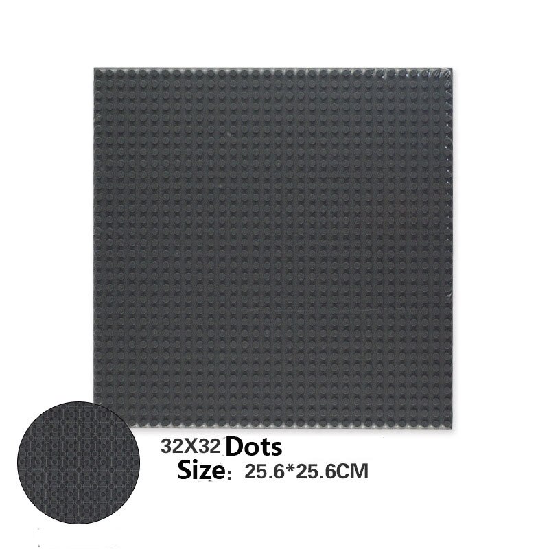 Double-sided 32*32 Dots Piastre Base Per Piccoli Mattoni FAI DA TE Albero Bush FAI DA TE Blocchi di Costruzione Piastra di Base Compatibile blocchi classico Bordo: Grigio scuro