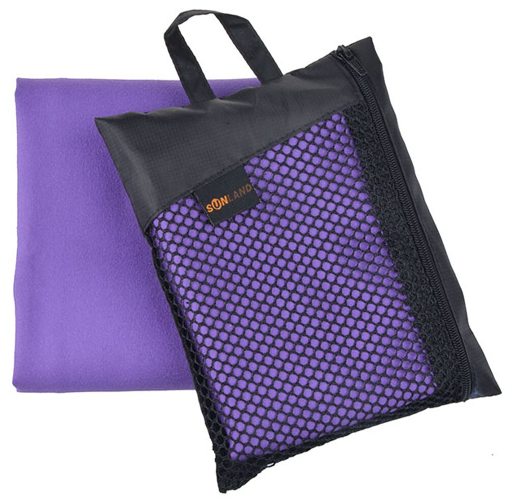 2PCS 30.5cmx61cm Sunland Microfiber Towel Ultra Compact Absorbent and Fast Drying Travel Sports Towels: purple