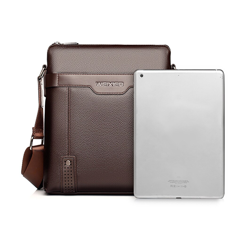 Heren Aktetassen Zakelijke Tas Vintage Schoudertassen Crossbody Tassen Mannen Handtassen Zacht Leer Waterdicht 2.5