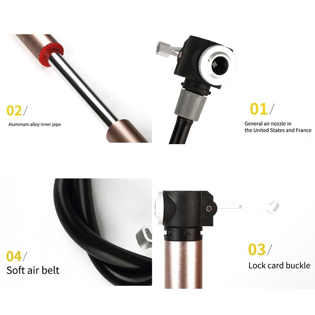 Portable Bicycle Pump Cycling Hand Air Pump for Bike Tire Inflator bicicleta For AV/FV MTB Mountain Bicycle Bike Pump