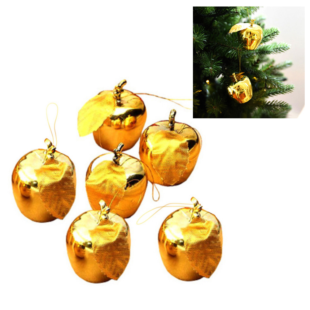 12Pcs Kerst Apple Ornamenten Xmas Tree Opknoping Hanger Festival Party Decor