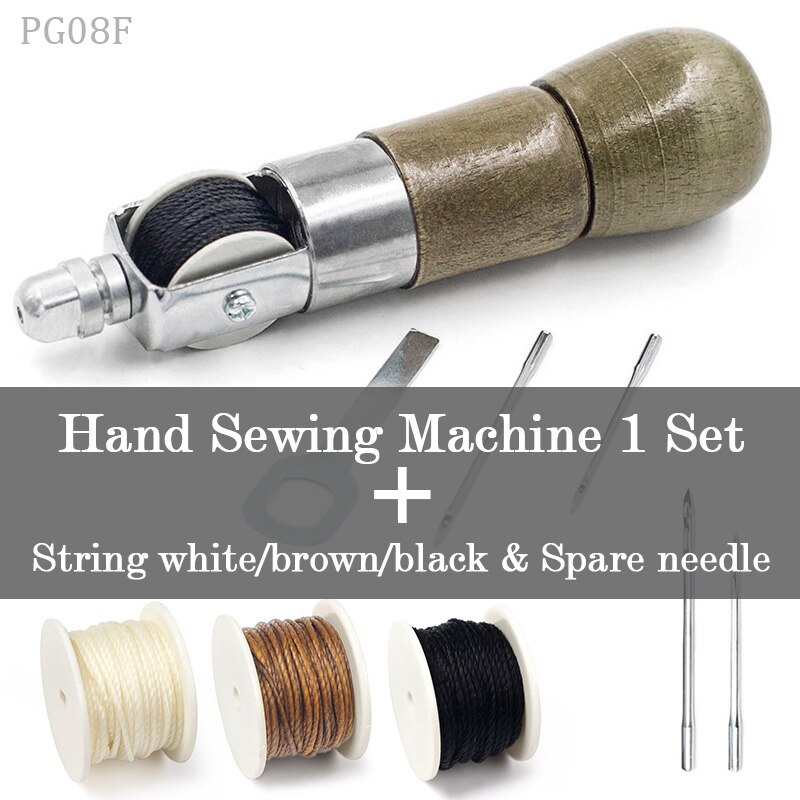 Stitcher Sewing Awl Hand Stitcher Repair Tool Kit Leather and Heavy Fabrics Stitching Belt Strips Shoemaker Tools: Set F