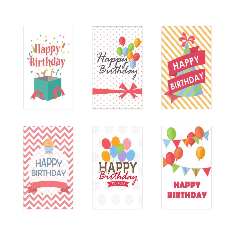 30pcs Happy Birthday Cards for Kids Son Cartoon Greeting Card with Envelope for Christmas Baby Shower Postcards