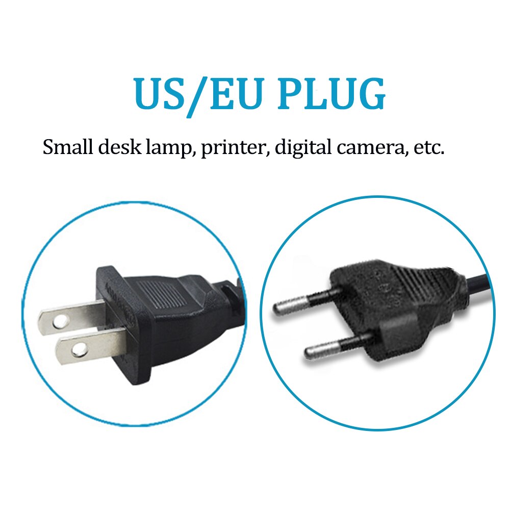 2-- polige stroomkabel 3.0m stroomkabels voor desktop, laptop, thuis en op kantoor