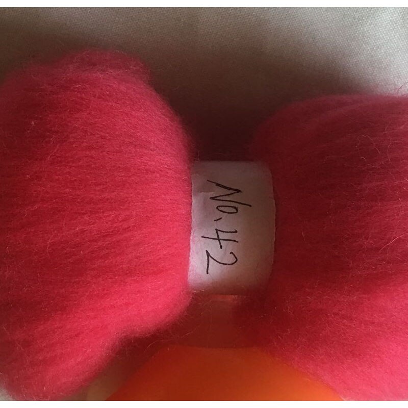 WFPFBEC 70 s Australië GEKAMD 100% WOL fiber merino diy wol voor neddles vilten 50g 100g NR 42: 100g